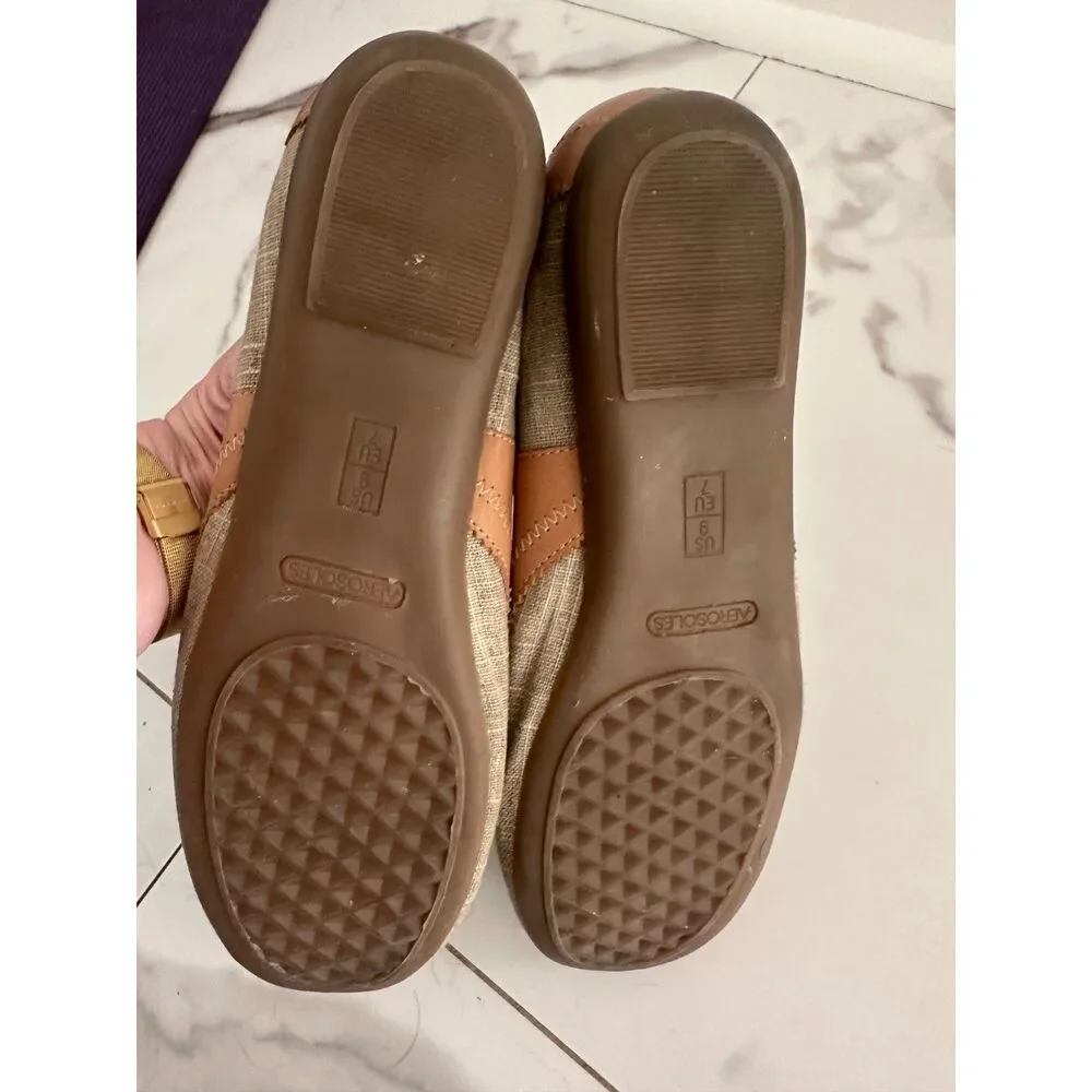 AEROSOLES Tan and Beige Women’s Flats